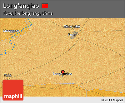 Political Panoramic Map of Long'anqiao