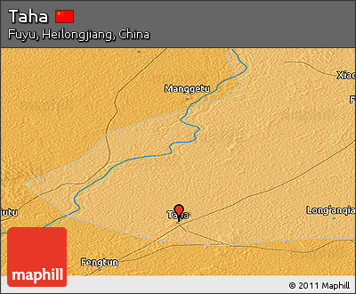 Political Panoramic Map of Taha