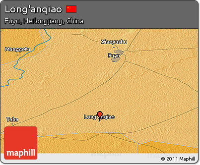Political Panoramic Map of Long'anqiao