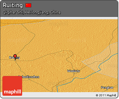 Political Panoramic Map of Ruiting