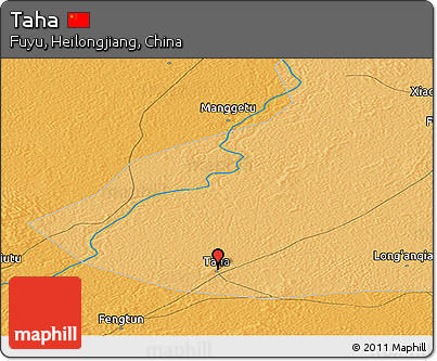 Political Panoramic Map of Taha
