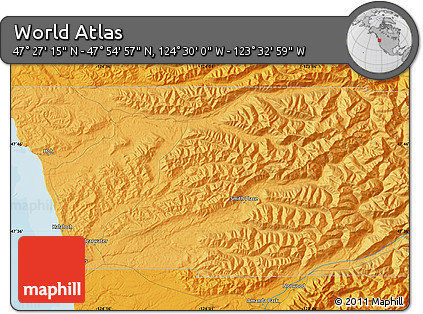 Political Map of the Area around 47° 41' 6" N, 124° 1' 30" W