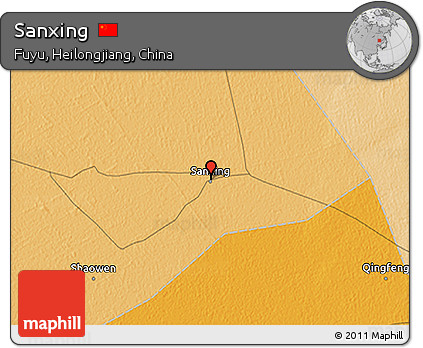 Political 3D Map of Sanxing