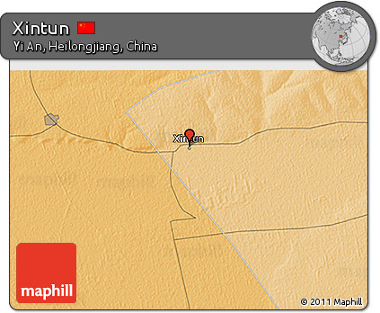 Political 3D Map of Xintun