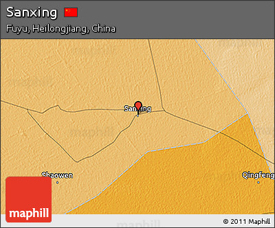 Political 3D Map of Sanxing