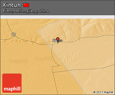 Political 3D Map of Xintun