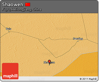 Political 3D Map of Shaowen