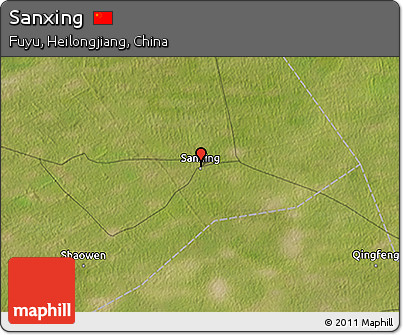 Satellite 3D Map of Sanxing