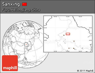 Blank Location Map of Sanxing