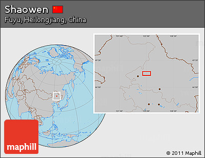 Gray Location Map of Shaowen