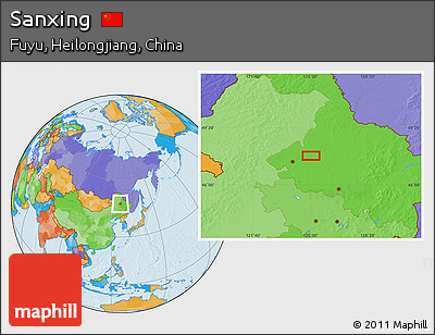 Political Location Map of Sanxing