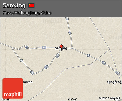 Shaded Relief Map of Sanxing