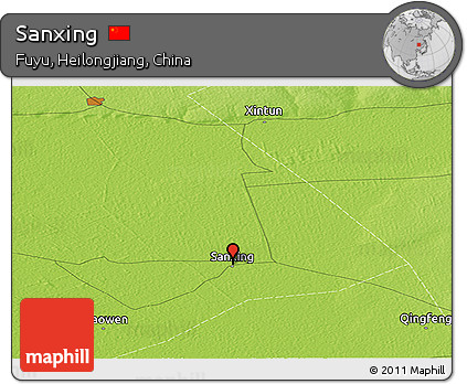 Physical Panoramic Map of Sanxing