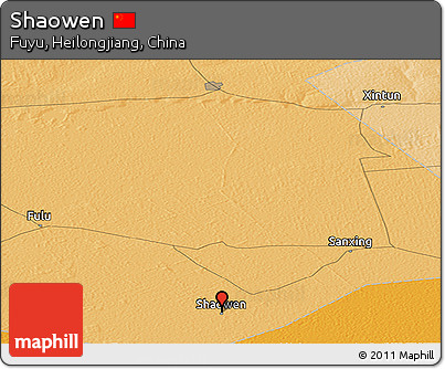 Political Panoramic Map of Shaowen