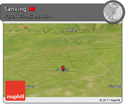 Satellite Panoramic Map of Sanxing