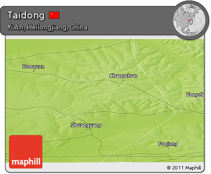 Physical Panoramic Map of Taidong