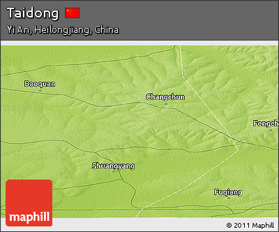 Physical Panoramic Map of Taidong