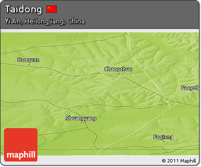 Physical Panoramic Map of Taidong