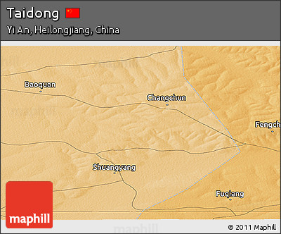 Political Panoramic Map of Taidong