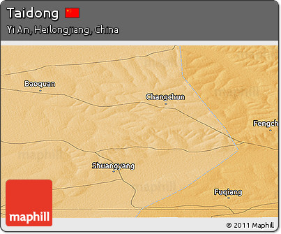 Political Panoramic Map of Taidong