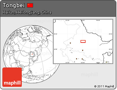 Blank Location Map of Tongbei