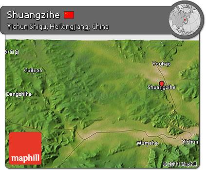 Satellite 3D Map of Shuangzihe