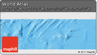 Physical Panoramic Map of the Area around 47° 41' 6" N, 129° 7' 30" W