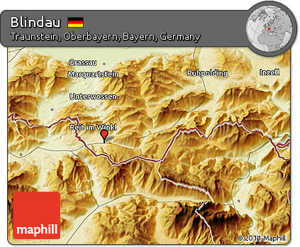 Physical 3D Map of Blindau