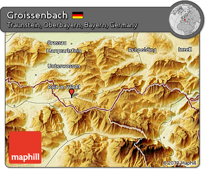 Physical 3D Map of Groissenbach