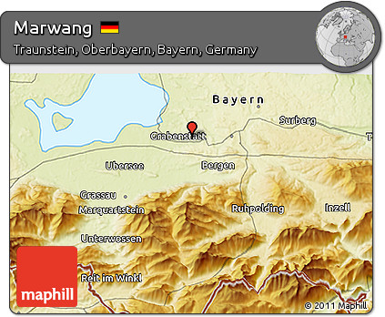 Physical 3D Map of Marwang