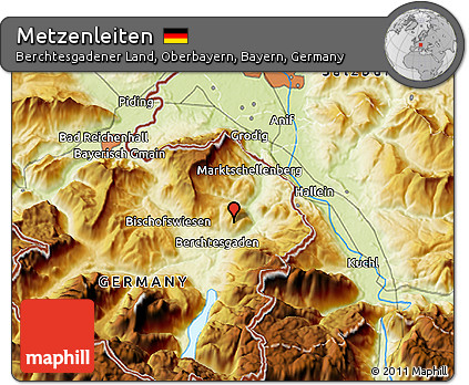 Physical 3D Map of Metzenleiten