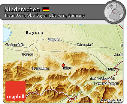 Physical 3D Map of Niederachen