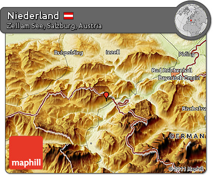 Physical 3D Map of Niederland