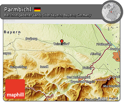 Physical 3D Map of Parmbichl