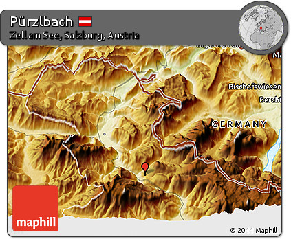Physical 3D Map of Pürzlbach
