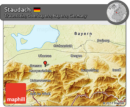 Physical 3D Map of Staudach