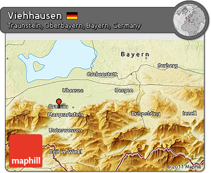 Physical 3D Map of Viehhausen