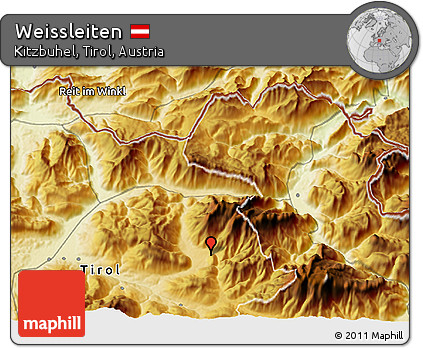 Physical 3D Map of Weissleiten