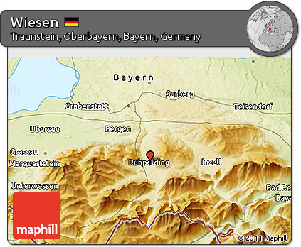Physical 3D Map of Wiesen