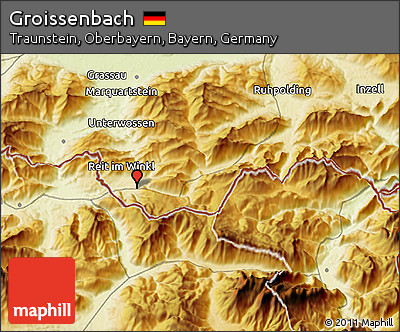 Physical 3D Map of Groissenbach
