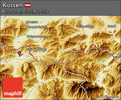 Physical 3D Map of Kössen
