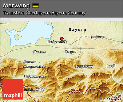Physical 3D Map of Marwang