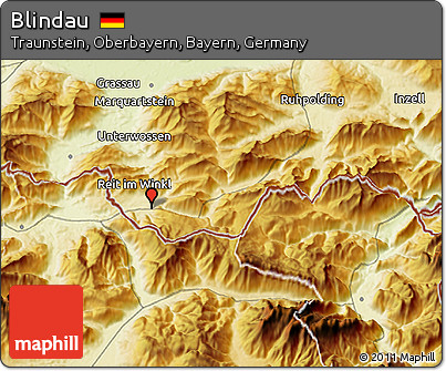 Physical 3D Map of Blindau