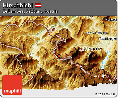 Physical 3D Map of Hirschbichl