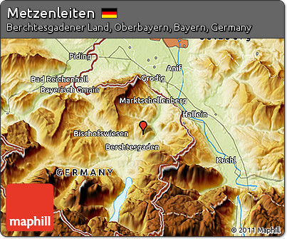 Physical 3D Map of Metzenleiten