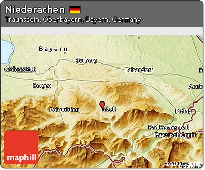 Physical 3D Map of Niederachen