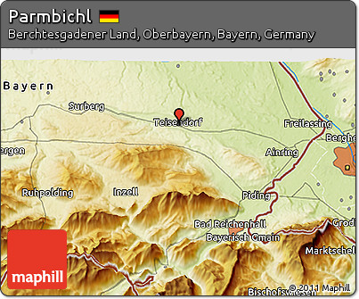 Physical 3D Map of Parmbichl