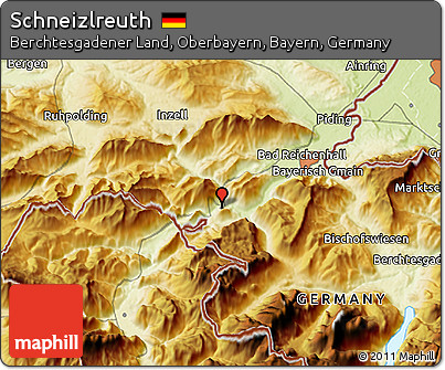 Physical 3D Map of Schneizlreuth