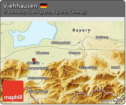 Physical 3D Map of Viehhausen