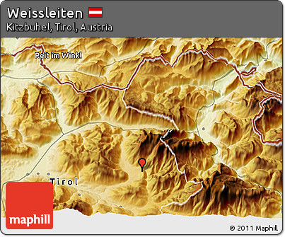 Physical 3D Map of Weissleiten